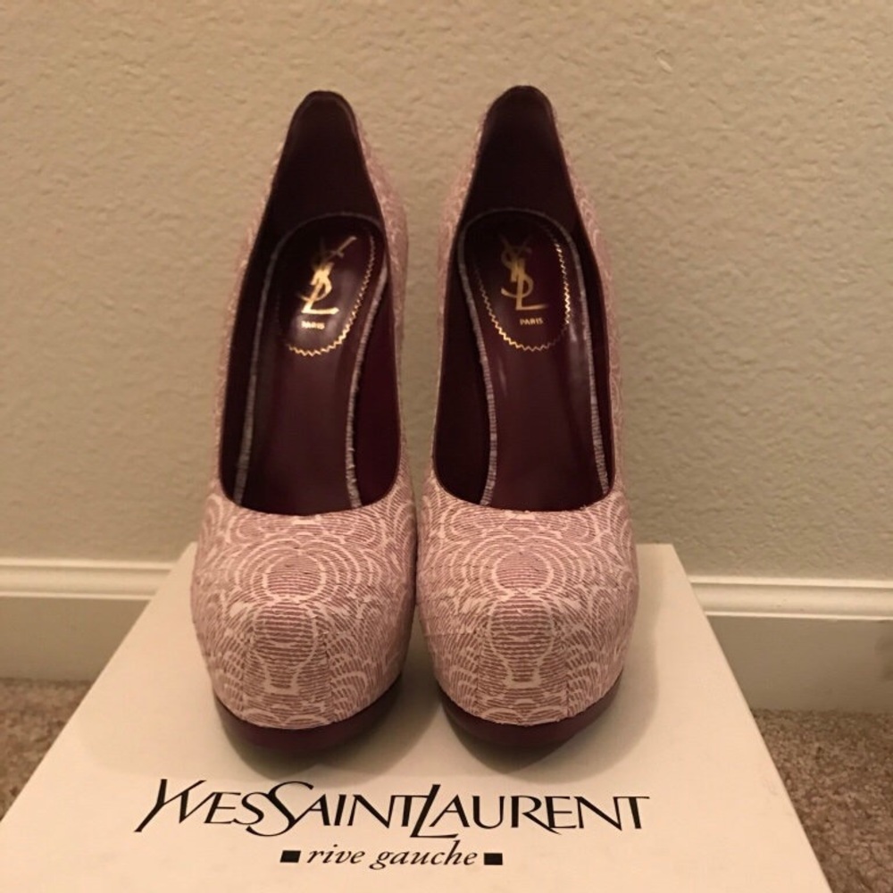 YSL Tribute Platform Pumps